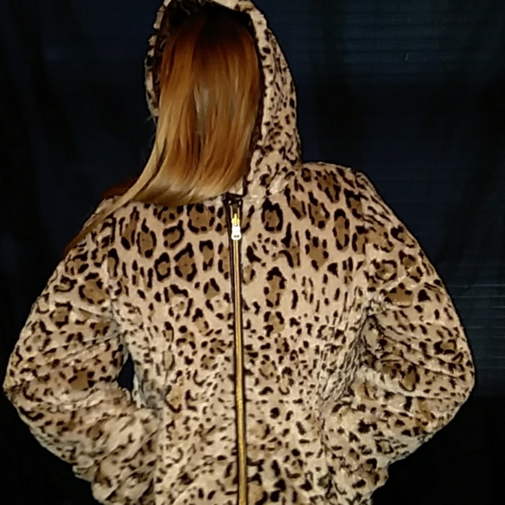 Leopard print coat